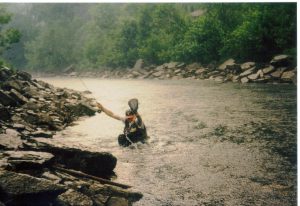 Fisherman Falling in the Water