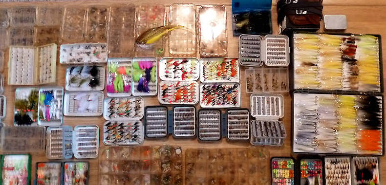 Various Fly Boxes Full of Flies